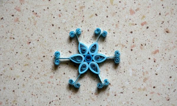 Quilling vykort Snowflake