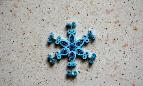 Quilling postcard Snowflake