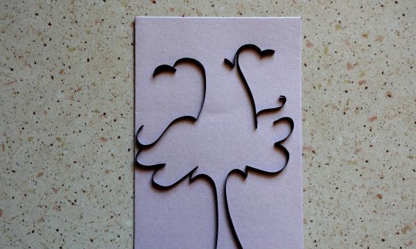 Quillingowa pocztówka Drzewo Miłości