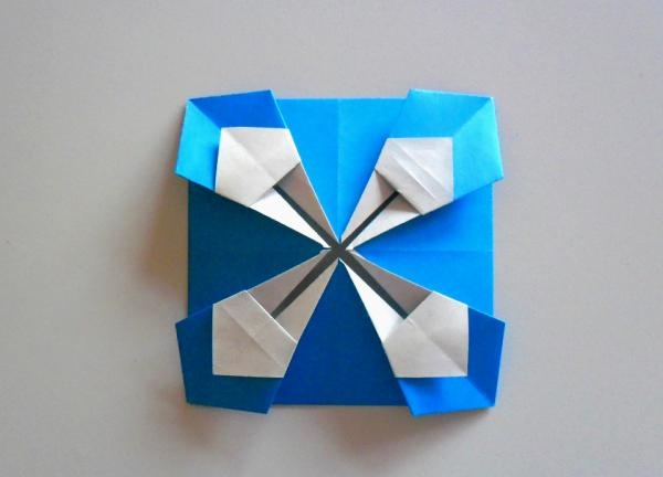 flower made from a square sheet of paper