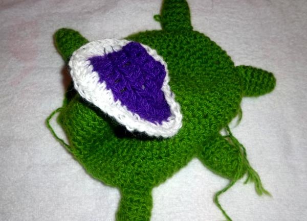 Knitted turtle toy