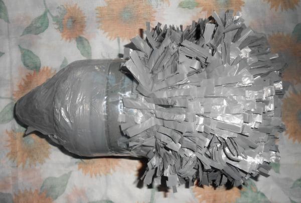 hedgehog from a bottle and polyethylene
