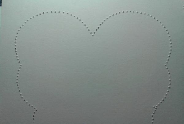 Valentine-kort ved hjelp av isothread-teknikk