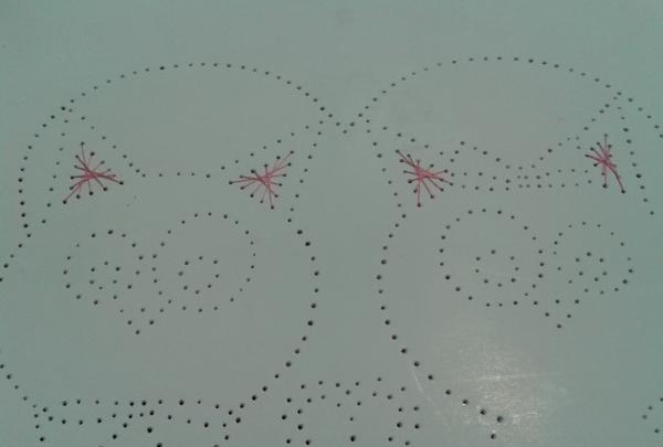 Картичка за Свети Валентин, използваща техника с изоконец