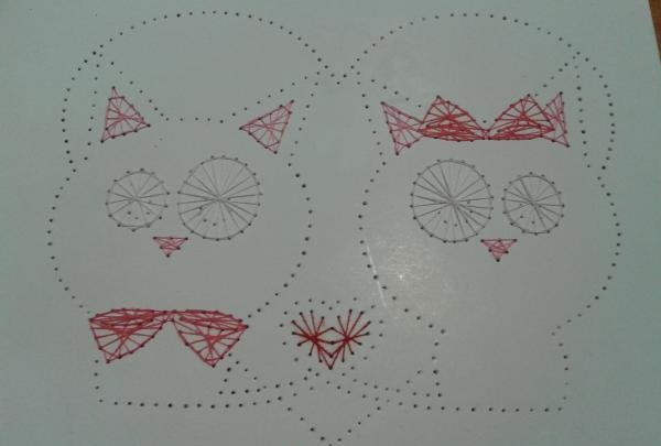 Valentine card using isothread technique