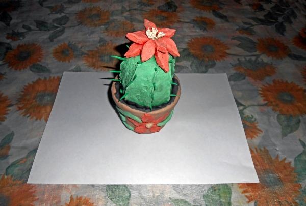 Kaktus od slanog tijesta