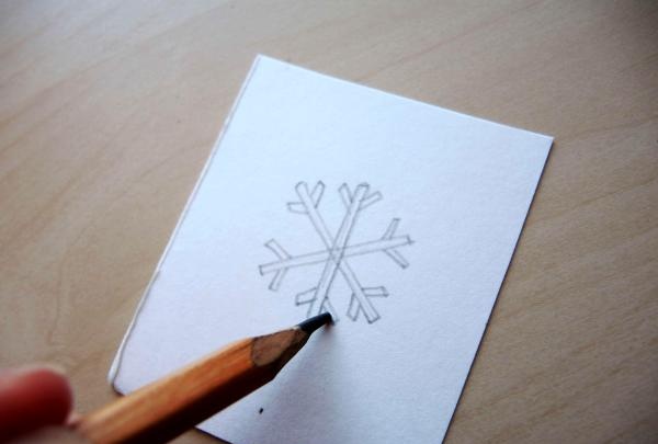 dibujar un copo de nieve