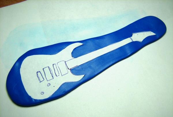 polymer clay electric guitar