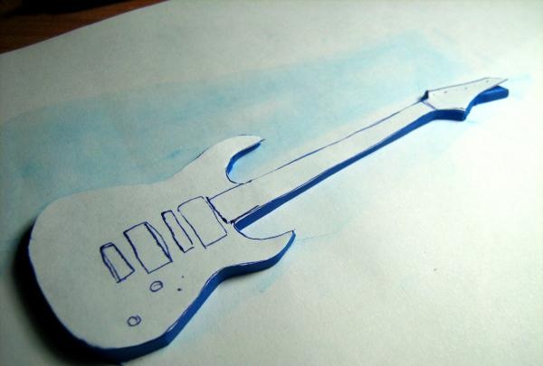 polymer clay electric guitar