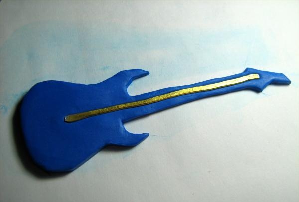 guitare électrique en pâte polymère