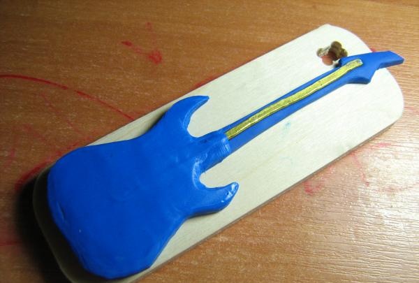 guitare électrique en pâte polymère