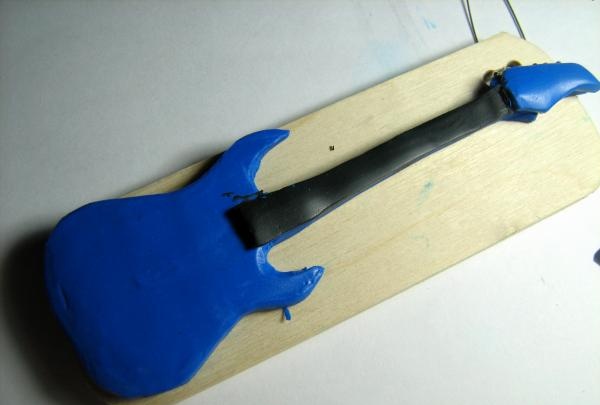 guitare électrique en pâte polymère