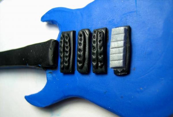 guitare électrique en pâte polymère