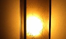 Lampu buatan sendiri dari kaca hiasan
