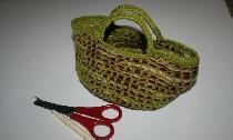 Convenient knitted basket organizer for small items