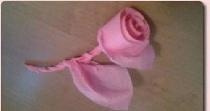Rožė iš servetėlės
