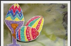 "Великденски яйца" - мозайка от черупки