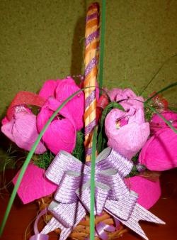 Composició “Castilla amb flors fetes de caramels”