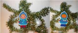 Dvostrana Snježna djevojka (igračka za božićno drvce)