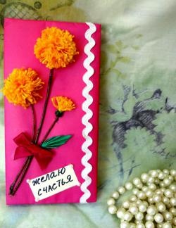 Master class on gift wrapping “Vintage Dandelion”
