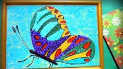 Mesterklasse i eggeskallmosaikk "Sommerfugl"