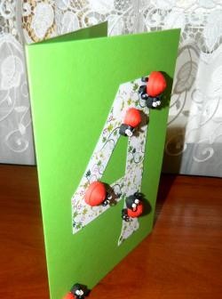 DIY postcard “Ladybugs”