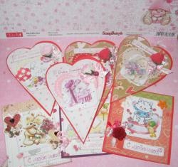 Valentines kort i forskellige former