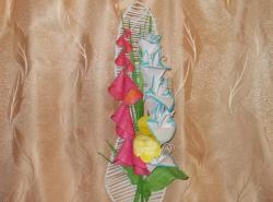 لوحة زهرة "Gladiolus مع قفاز الثعلب"