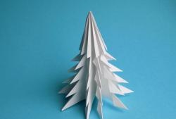 Christmas tree made from office paper