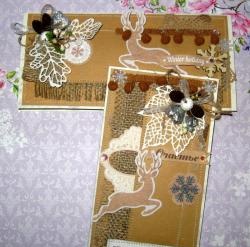 New Year cards made from kraft paper