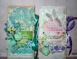 Spring cards “Chocolate Girls”
