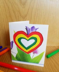 Postcard na "Rainbow Heart"