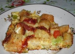 Omelet with croutons