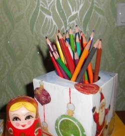 Decoupage tissue box