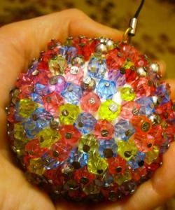 New Year's ball made of beads