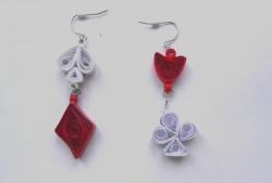 Boucles d'oreilles « Costumes de cartes »