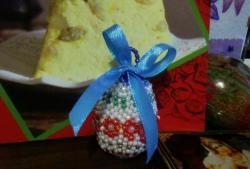 Easter egg braided with beads