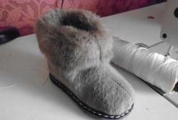 Papuci de iarna pentru copii din blana