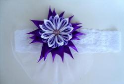 Headband in lilac tones