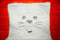 Knitted children's hat "Cat"