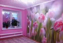 Room renovation with photo wallpaper