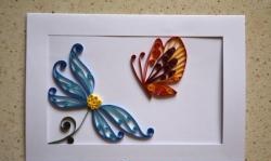 Пощенска картичка „Пеперуда на цвете“