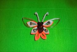 Plaukų segtukas "Oranžinis drugelis"