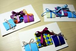 Tags and miniature cards for gifts