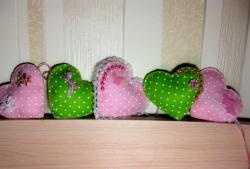 Garland of warm hearts for Valentine's Day