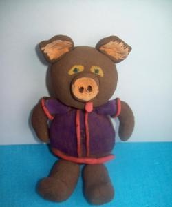 Children's clay craft "Piglet"