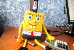 Bob Esponja, pantalones cuadrados, crochet