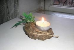 Stone candlestick