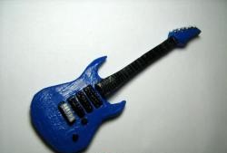 Electric guitar na gawa sa polymer clay