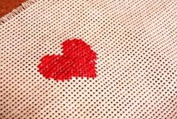 An embroidered heart is a passionate proof of your love!